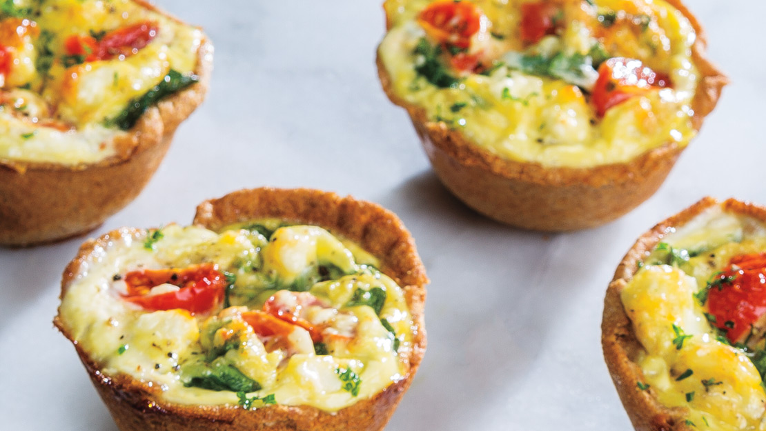 Kale, Tomato & Feta Breakfast Sandwich Cups - Recipe from Price Chopper