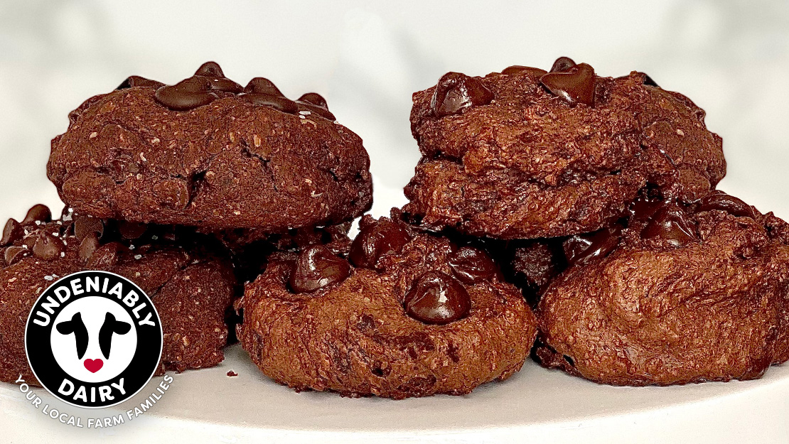 Fudgy Double Chocolate Chip Cookies