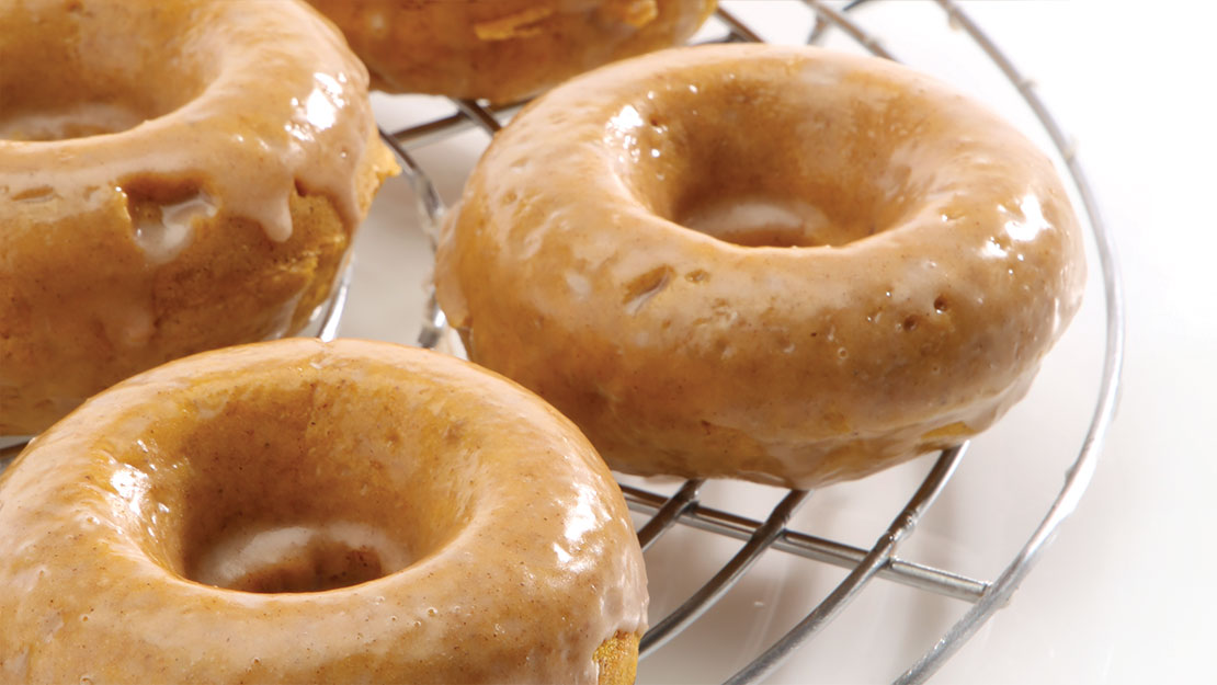 Pumpkin Doughnuts with Maple Cinnamon Glaze - Recipe from Price Chopper